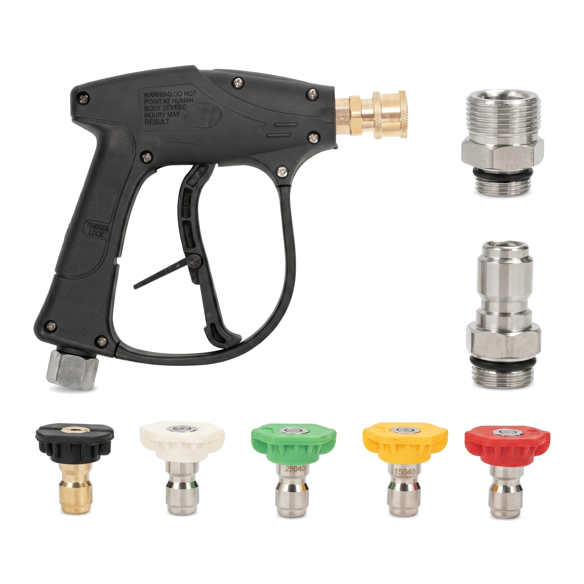 High Pressure Washer Gun with M22-14MM and 3/8 inch Hose Connect 5 Nozzles