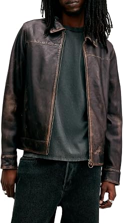 AllSaints Men's Alkan Leather Jacket