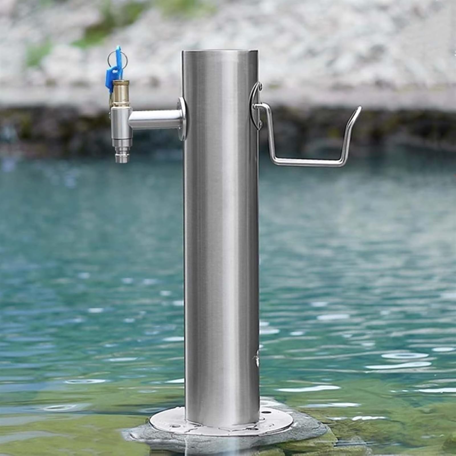 BHGFYXBS Freestanding Garden Water Column Freestanding Hose Stand With Faucet,Anti-Freeze Water Pipe Vertical Water Hydrant Decorative Water Feature Fountain,One Color-20.5 * 50cm kit 2