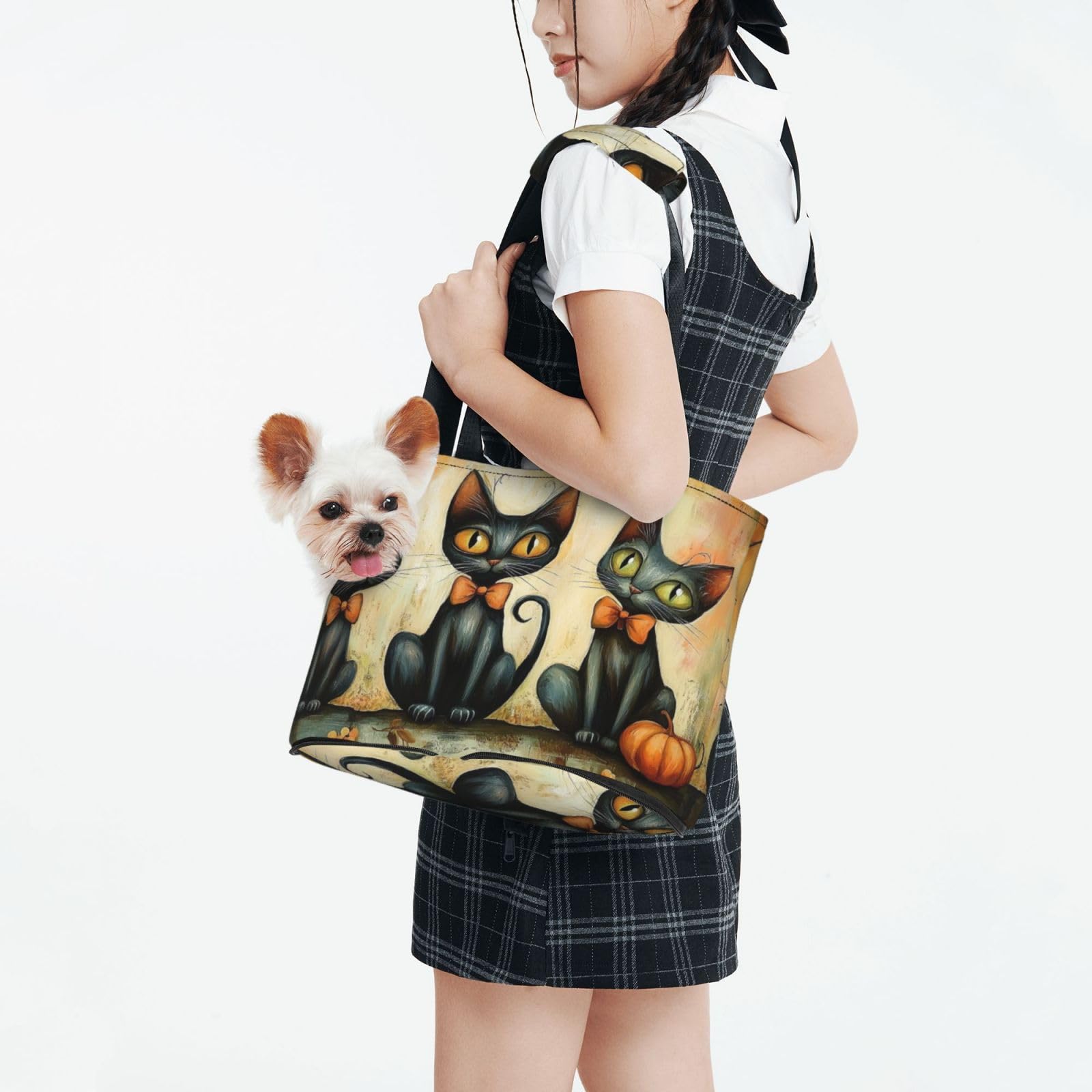 Three Cat Pet Sling Carrier for Small Dog Cats Puppy Portable Tote Bag Pouch for Outdoor Travel Hiking