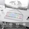 Redragon K550 RGB Gaming Keyboard, 104 Keys + 12 Macro G Keys Wired Mechanical Keyboard w/Hot-Swap Socket, Custom Clicky Purple Switch, Extra USB Port & Wrist Rest