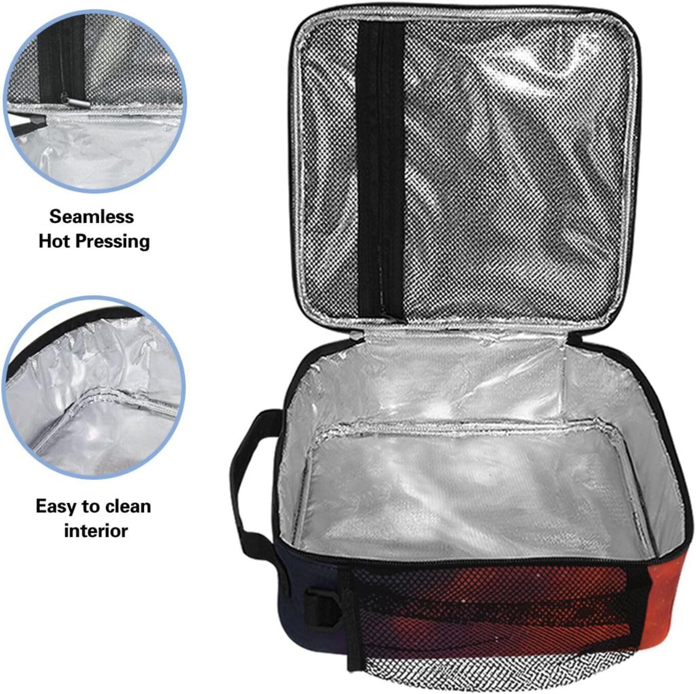 Kids Lunch Box Astronaut Space Cooler Insulated for Boys and Girls, Lunch Bag with Shoulder Strap for School, Picnic Meal 20850384