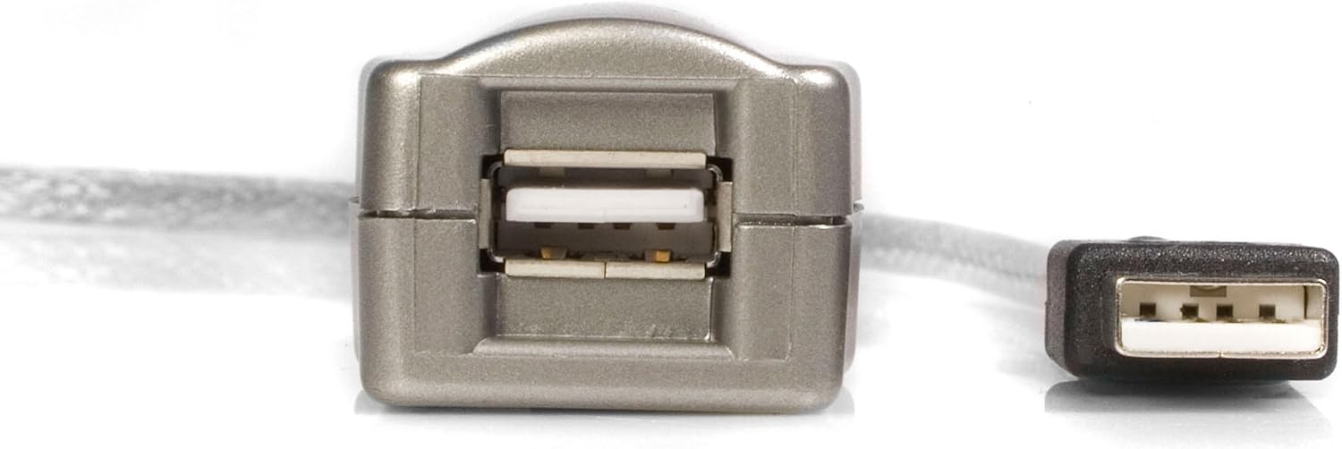 Close-up of the female USB Type-A connector of the extension cable