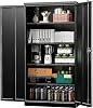 72 Metal Storage Cabinet,Large Space Lockable Steel Storage Cabinet with 4 Adjustable Shelves,Home Garage Office,Assembly Required