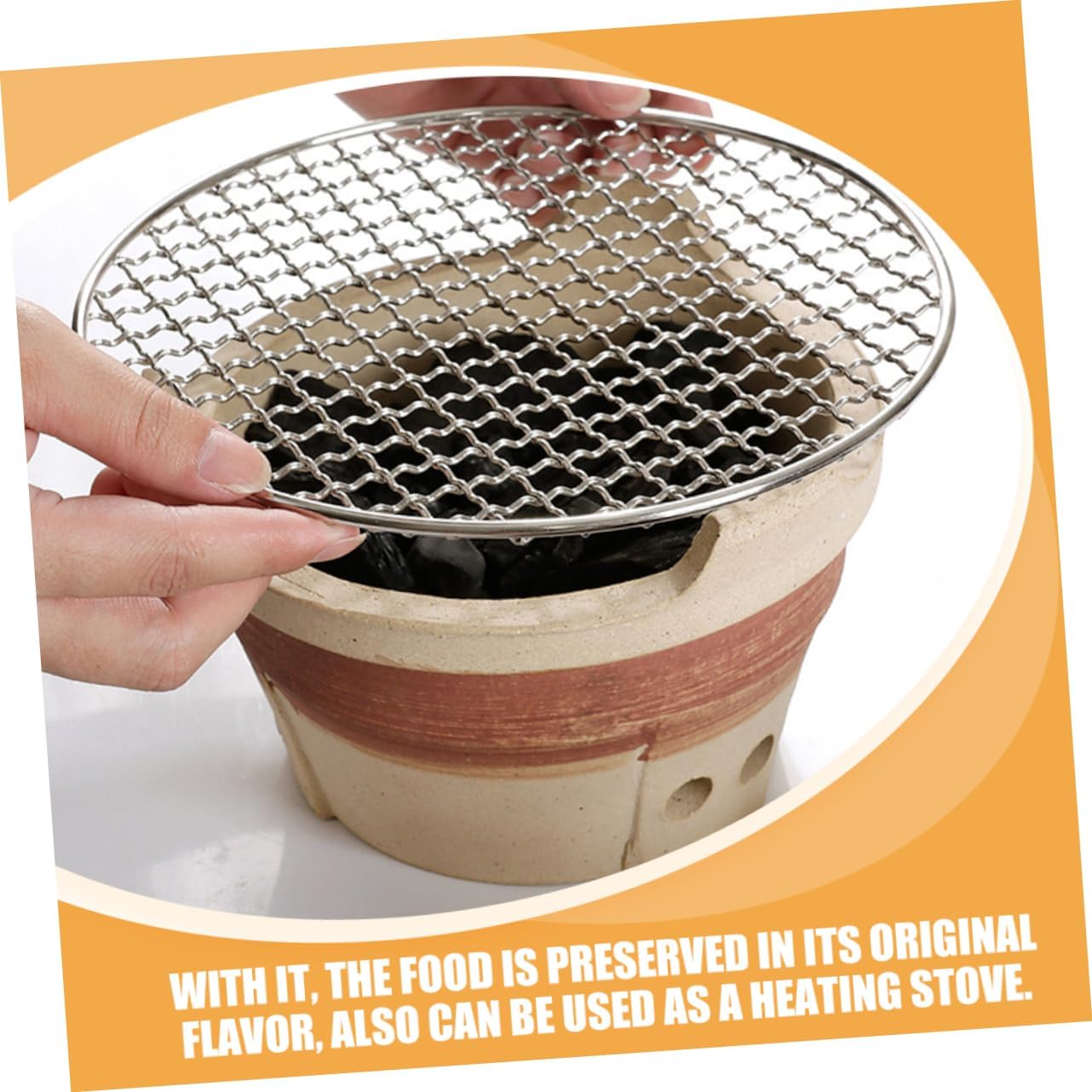 Charcoal Barbecue Stove Outdoor Clay Grill for Camping Picnics and Backyard Bbq Portable Design Hollow Structure for Enhanced Air Circulation