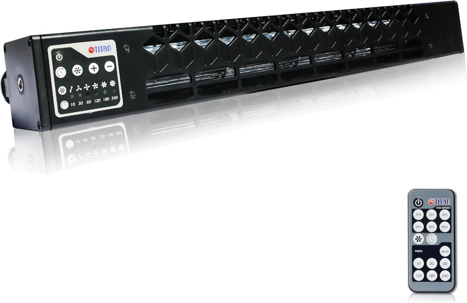 TITAN - Magnetic & portable fan Fan for Camping, Boating, Kitchen & Home Use - Wireless Control & Display Feature - Essential Companion for Your RV, House & Outdoor Adventures TTC-SC60(B)