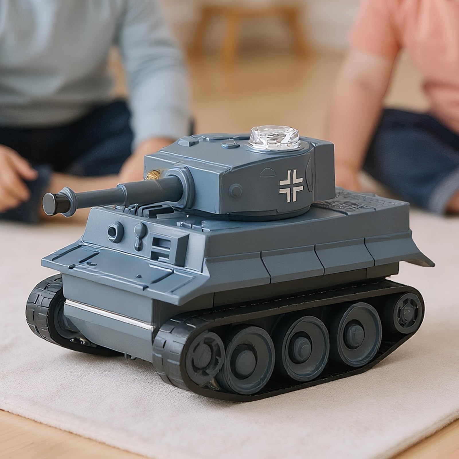 Rc Tank De 6,8 X 4 X 3,9 Cm – Vehículo Blindado Con Control Remoto Y Torre Ajustable, Juguete Educativo De ABS Para Niños Y Niñas, Ideal Para Interior Y Exterior