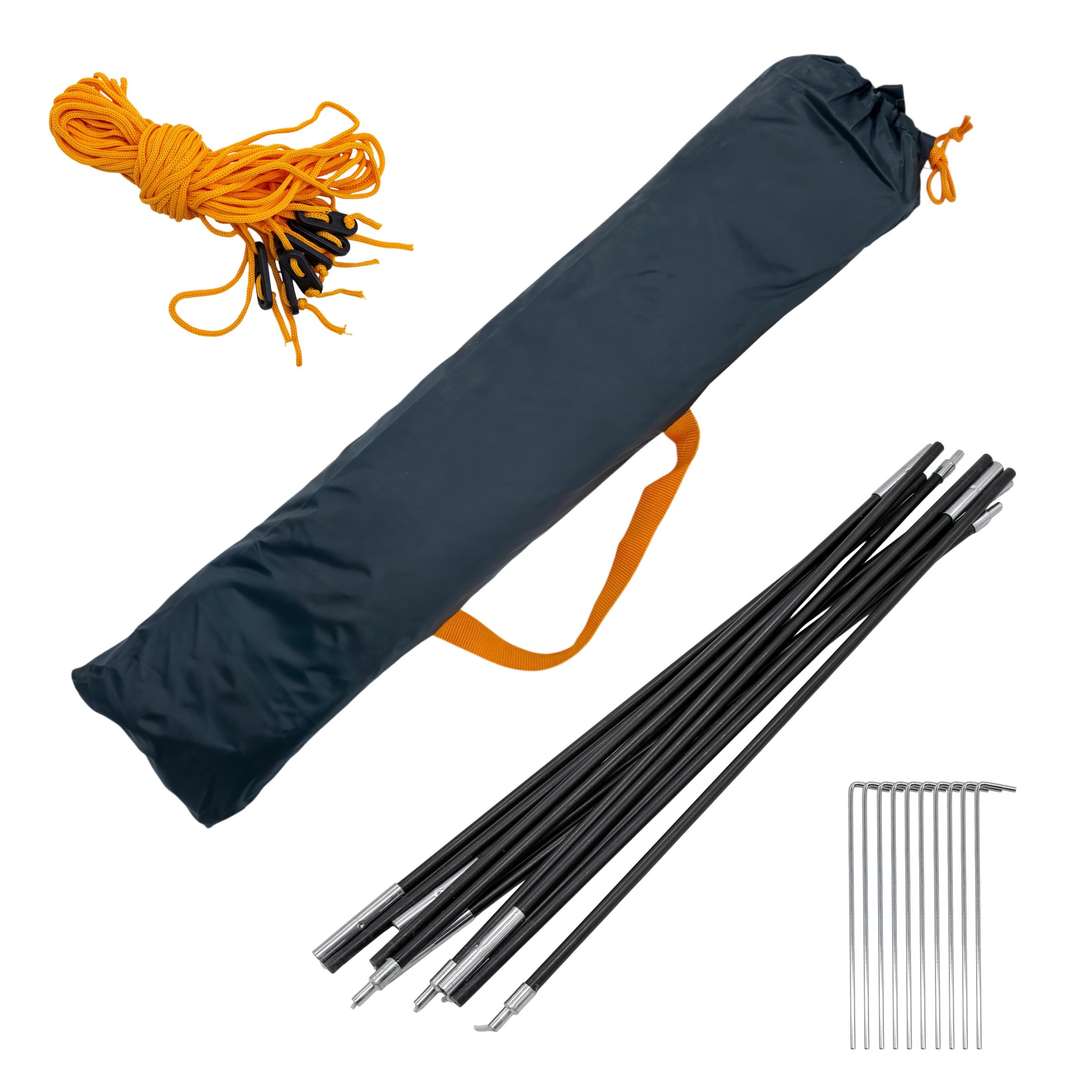 Strand Windschutz grau mit Tragetasche - 400 x 140 cm - Camping Sichtschutz mit Seil und Heringen - Strandzaun Blickschutz See Meer Garten Pool Sicht Schutzwand Spanische Wand