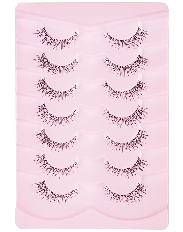 Onlyall Cílios Postiços Naturais Wispy B70, 7 pares