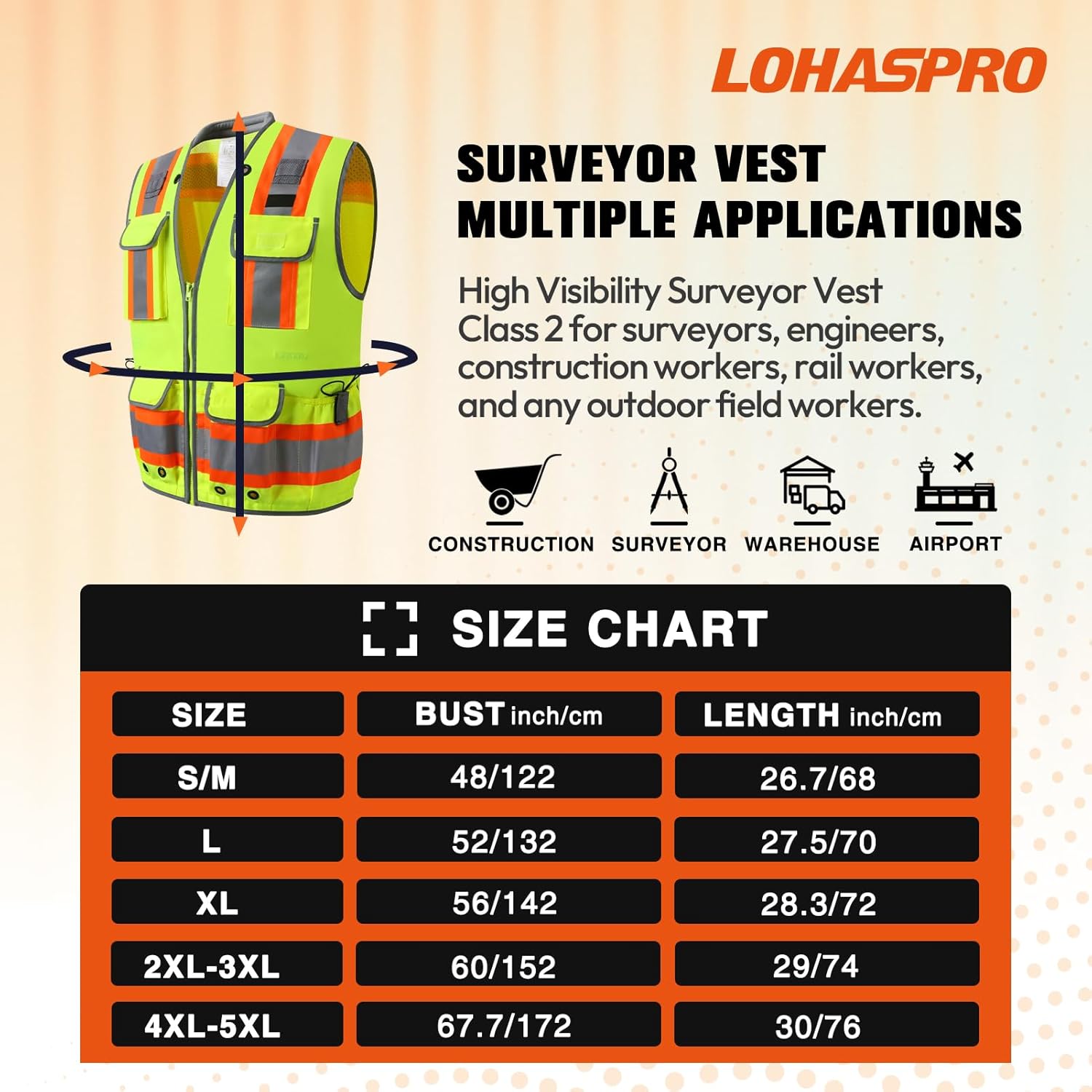 White Hard Hat & High Visibility Green Surveyor Vest Bundle, ANSI/ISEA Compliant, Reflective Construction Essentials - 2 Piece Set