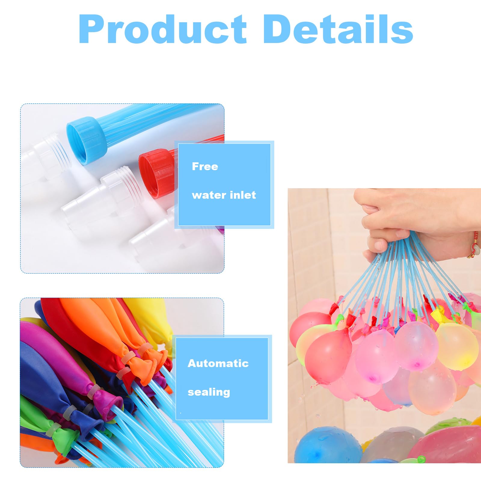Bombe A Eau Ru00e9utilisable, 12PCS Ballons Bombes A Eau Silicone, Jeux D'Eau Jeux Piscine, Ballons Bombes D'eau U00e0 Fermeture Automatique Et Remplissage Rapide, Jouet De Water-Polo Pour L'extu00e9rieur D'u00e9tu00e9