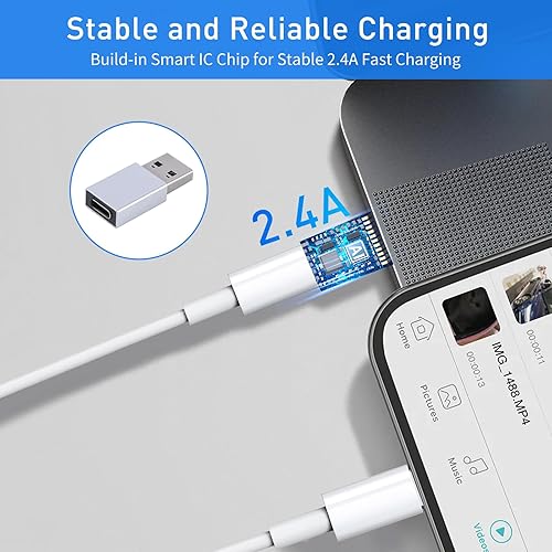 Miniatura 4 de Adaptador USB 3.0 a USB C (paquete de 3) compatible con iPhone 14, 13, 12 Plus Pro Max, iPad Air 54 Mini 6, Samsung Galaxy S23 + S22 S21, Pixel 5
