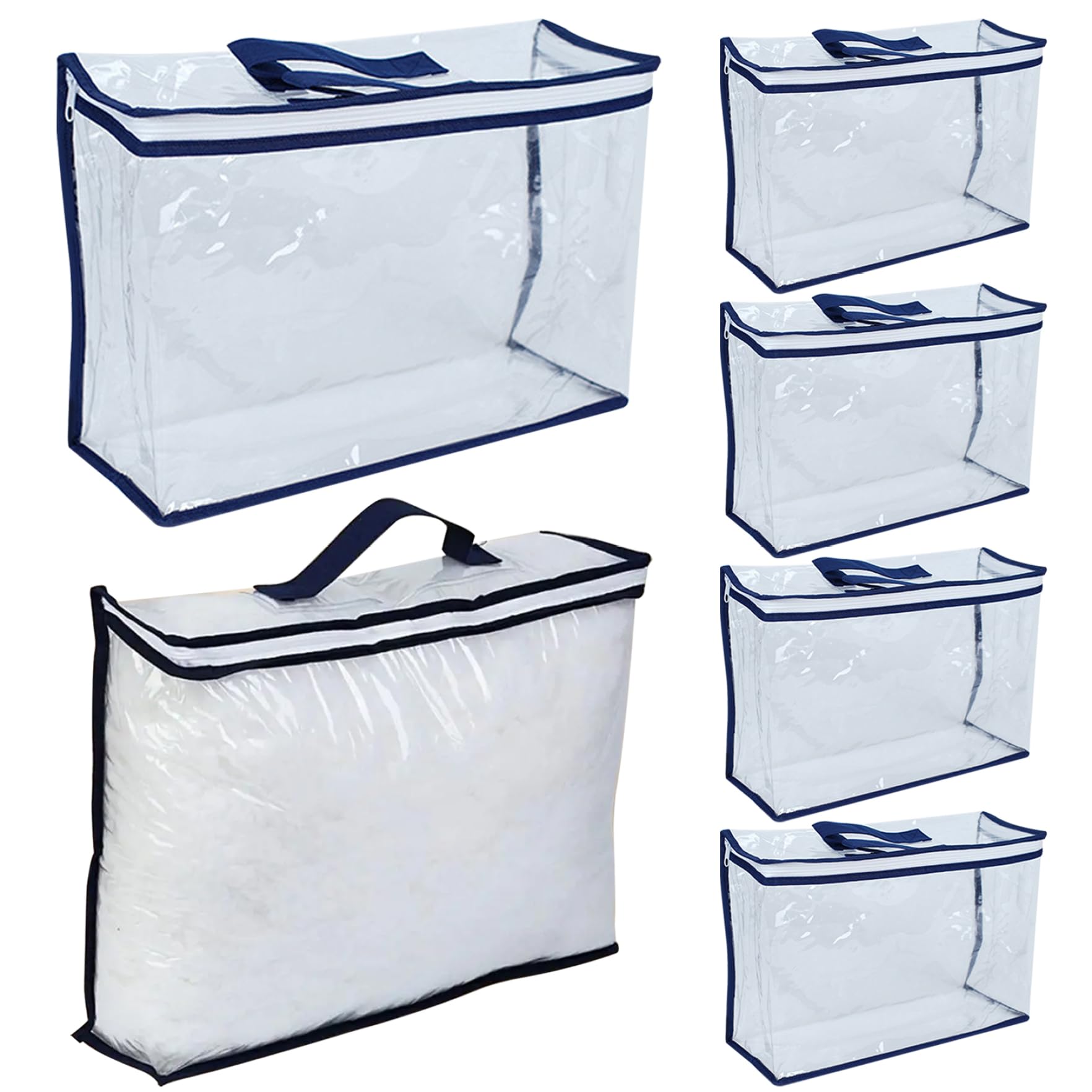 Organizador de ropa impermeable con asa reforzada y cremallera antipolvo para suéteres