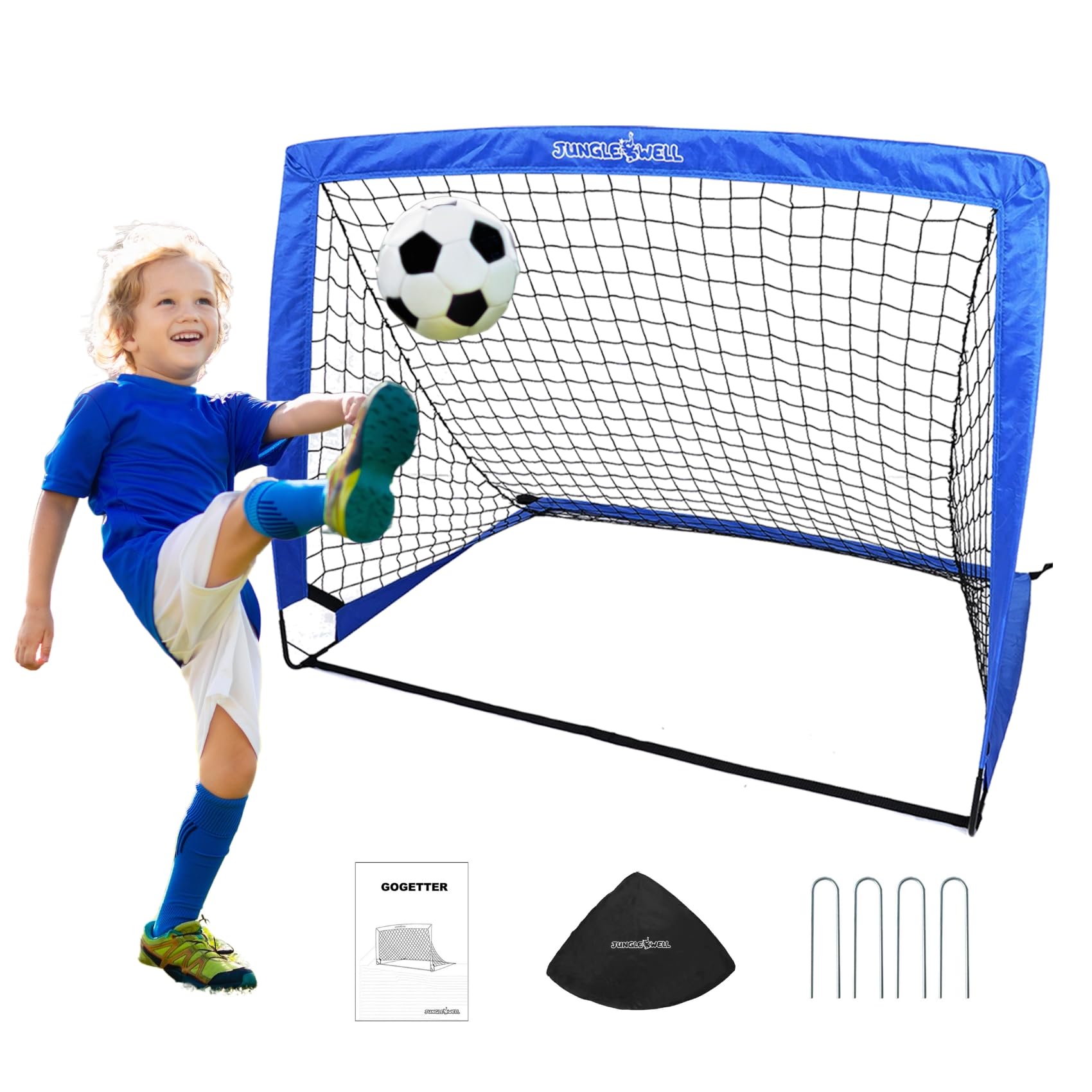 Football Goal for Kids – Football Nets for Kids Outdoor Football Training, Foldable Football Goal Posts for Backyard Play, for Toddlers, Children, and Beginners