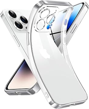 Babilden Apple iPhone 15 Pro Kamera Korumalı Şeffaf Silikon Kılıf Uyumlu Telefon Kılıfı