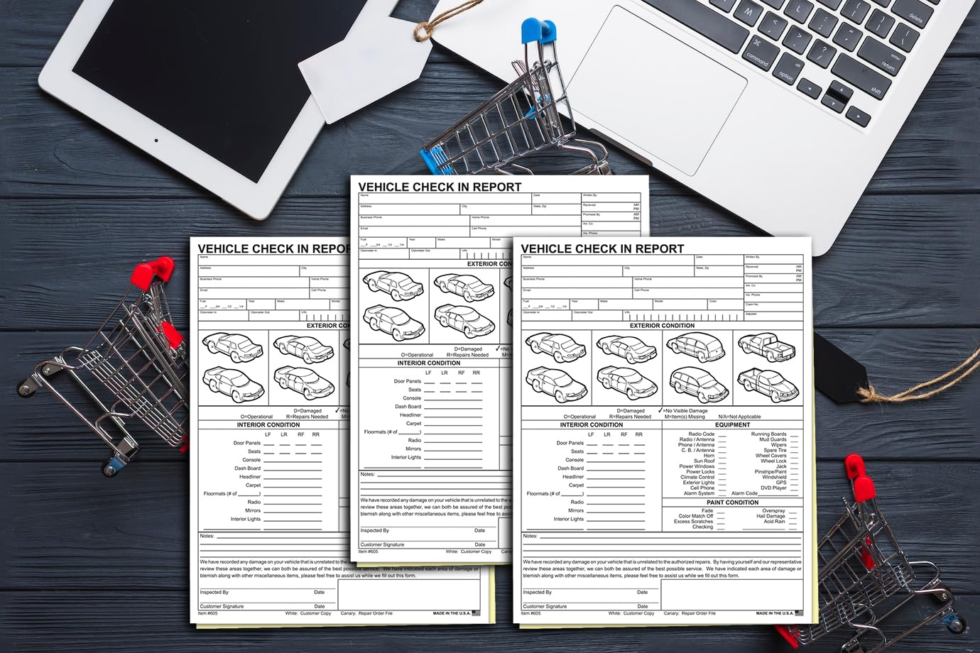 Autocheck Form Auto Body Shop Check In Sheet