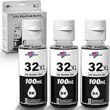 32XL Black Ink Bottle Replacement for HP Smart Tank 6001 5101 7301 7602 5000 5103 7300 Ink Refill, Compatible for HP 32XL Black Ink Bottle Set for Smart Tank Plus 651 551 All-in-One Printer