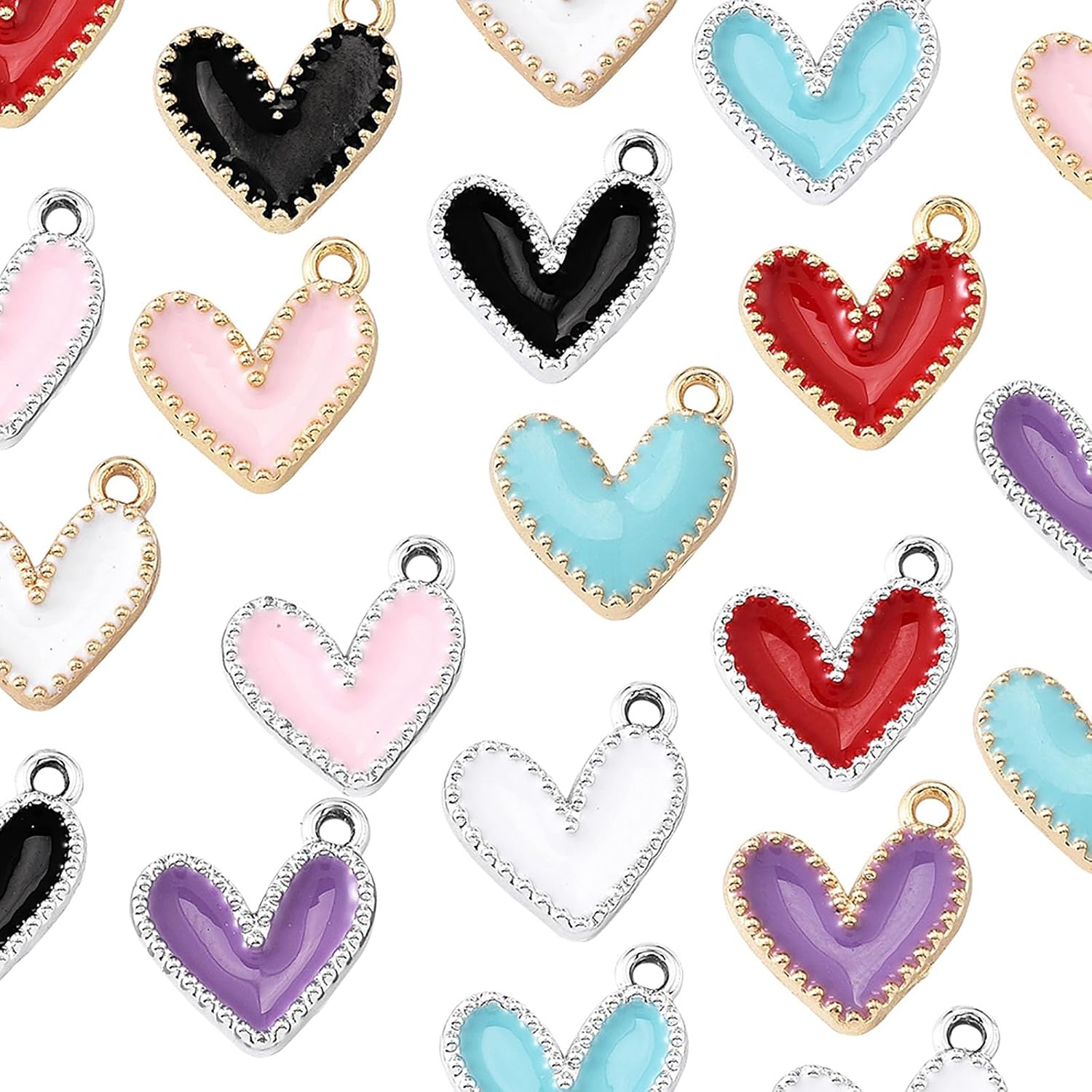 Assorted 16-80Pcs Cute Alloy Enamel Charms for Jewelry Making Colorful Pendants Charms for DIY Bracelets Necklaces Earrings Crafts image 5