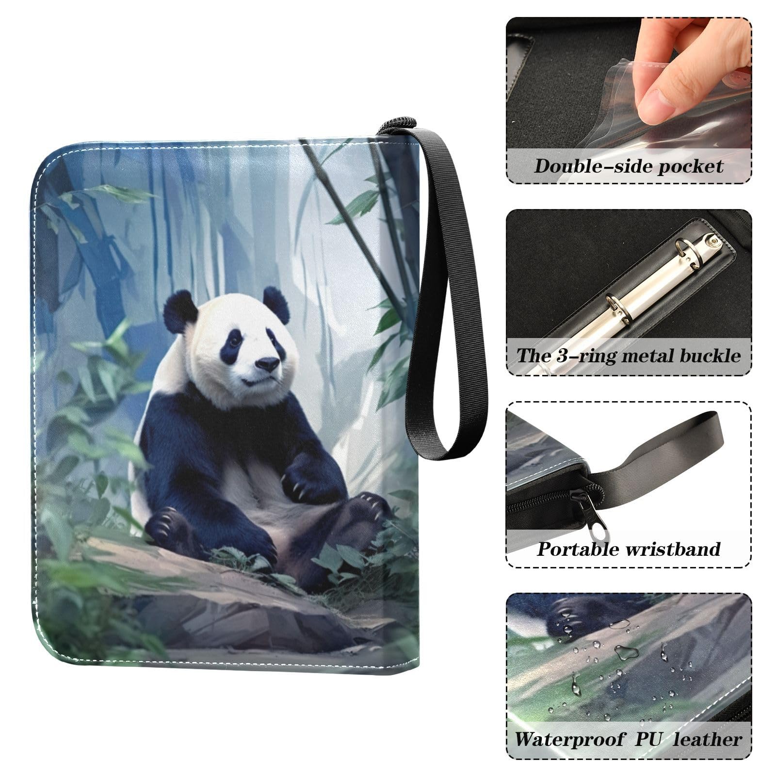 Amazon.com: WELLDAY Panda Card Binder, 400 Pockets Card Holder with 50  Sleeves, Sturdy Card Holder Folders for Game Cards & Sports Cards : Toys &  Games