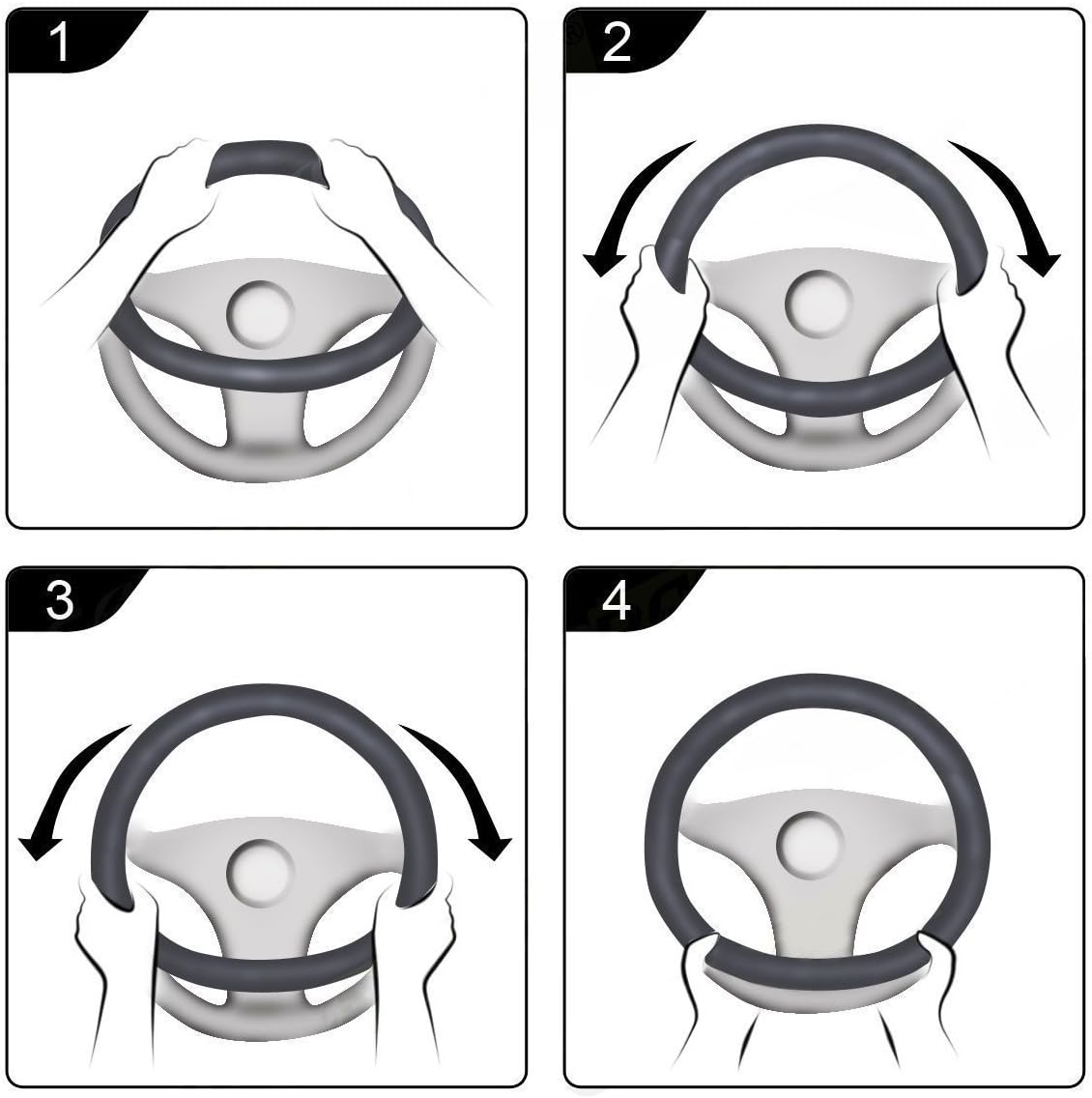 Soft Suede D Shape Steering Wheel Cover, Warm Steering Wheel Cover Fashion Universal 15 inch, Light Blue - Image 7