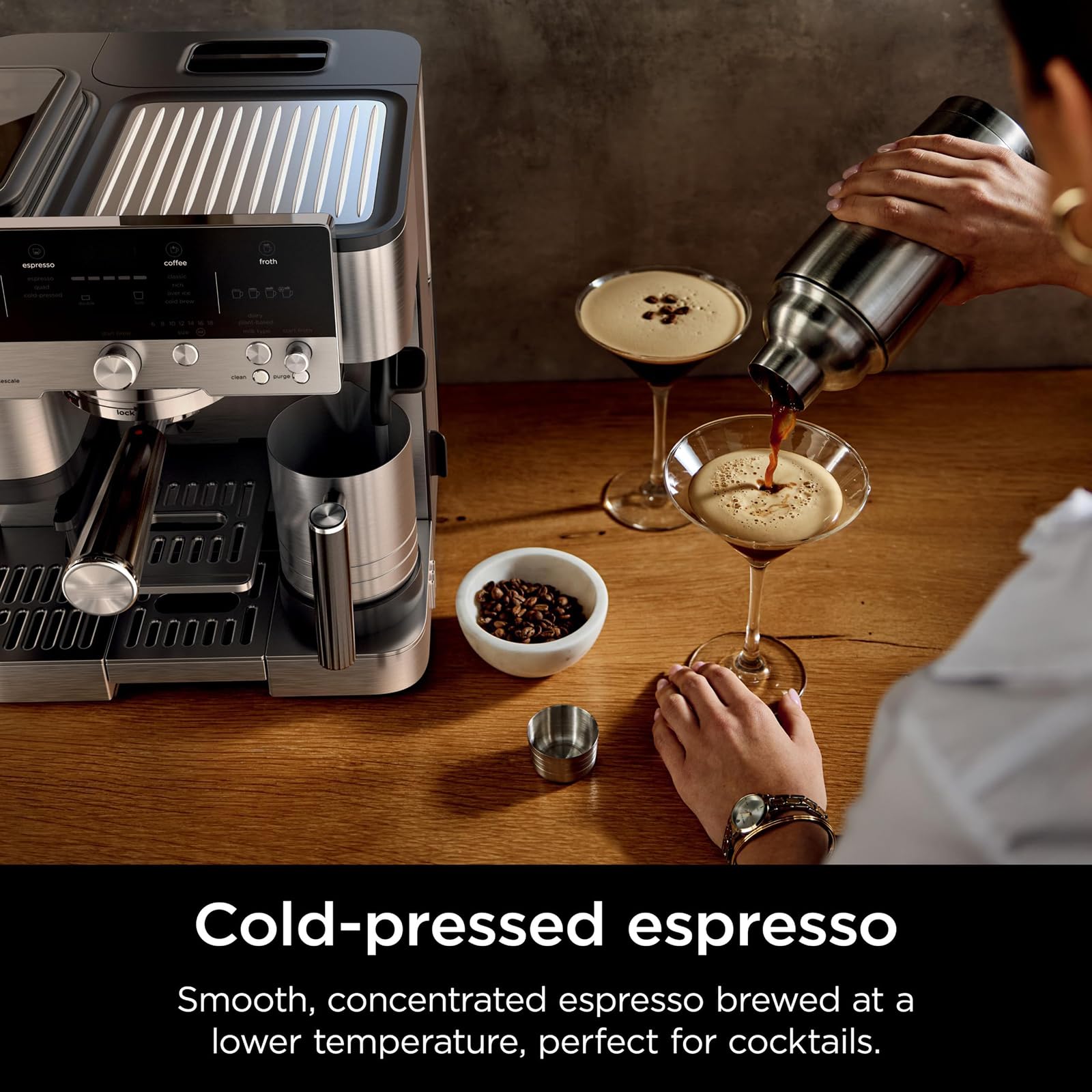 Abtropfschale Professioneller Espresso-Tropfsammler ABS Edelstahl-Textur für Kaffeeextraktion Kaffeezubehör