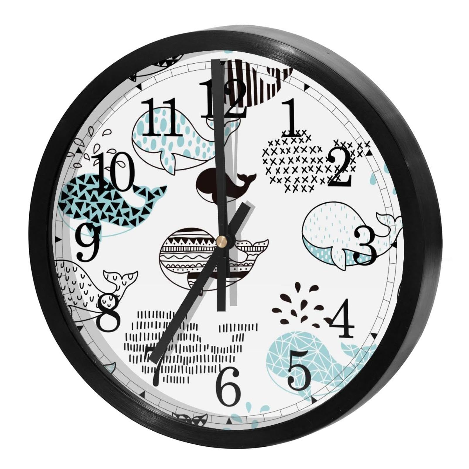 Horloge murale sans tic-tac ronde et silencieuse pour salon et maison