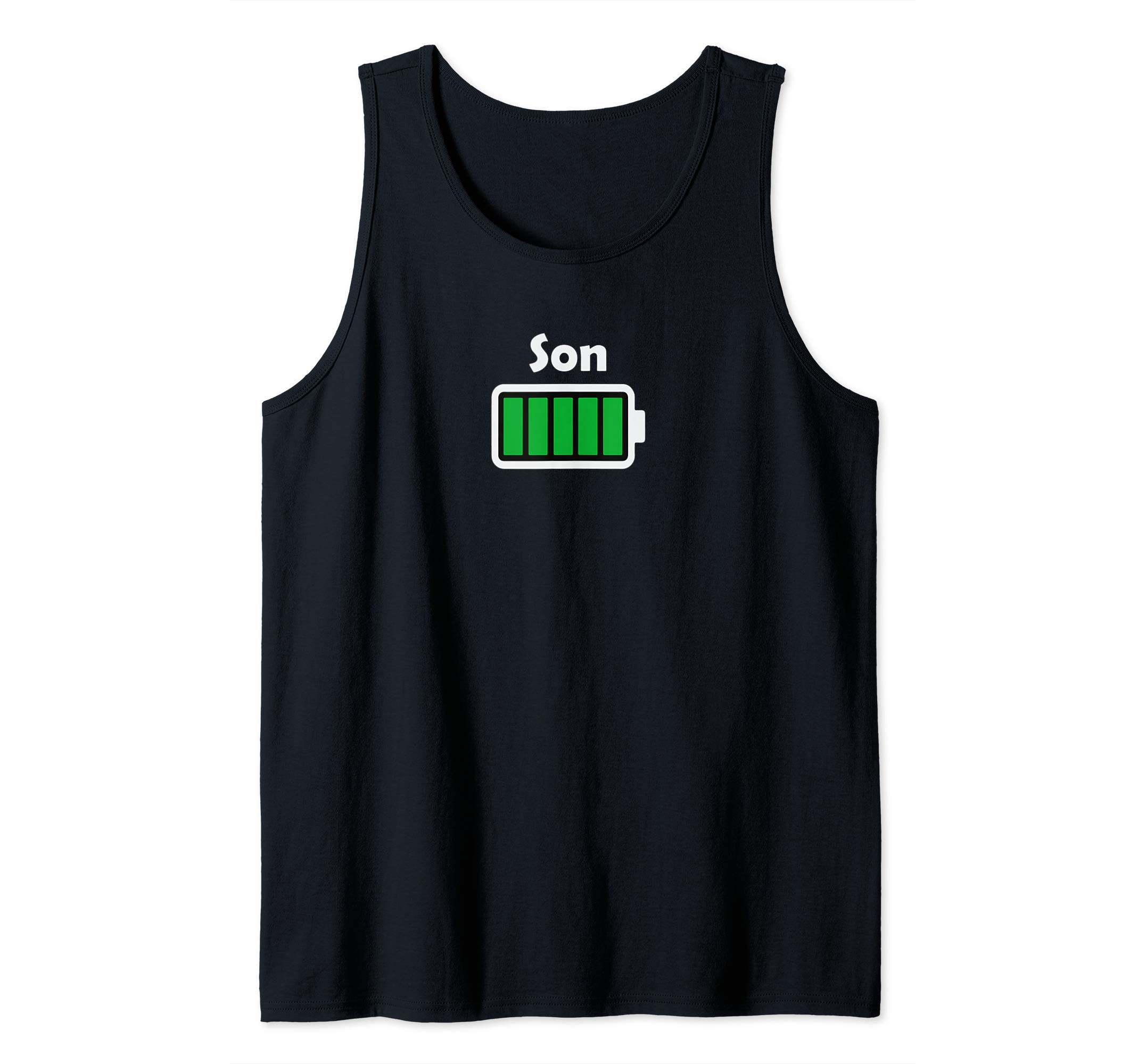 Son Fully Charged Battery Tee - Mommy, Dad & Sons Geek Tee Tank Top