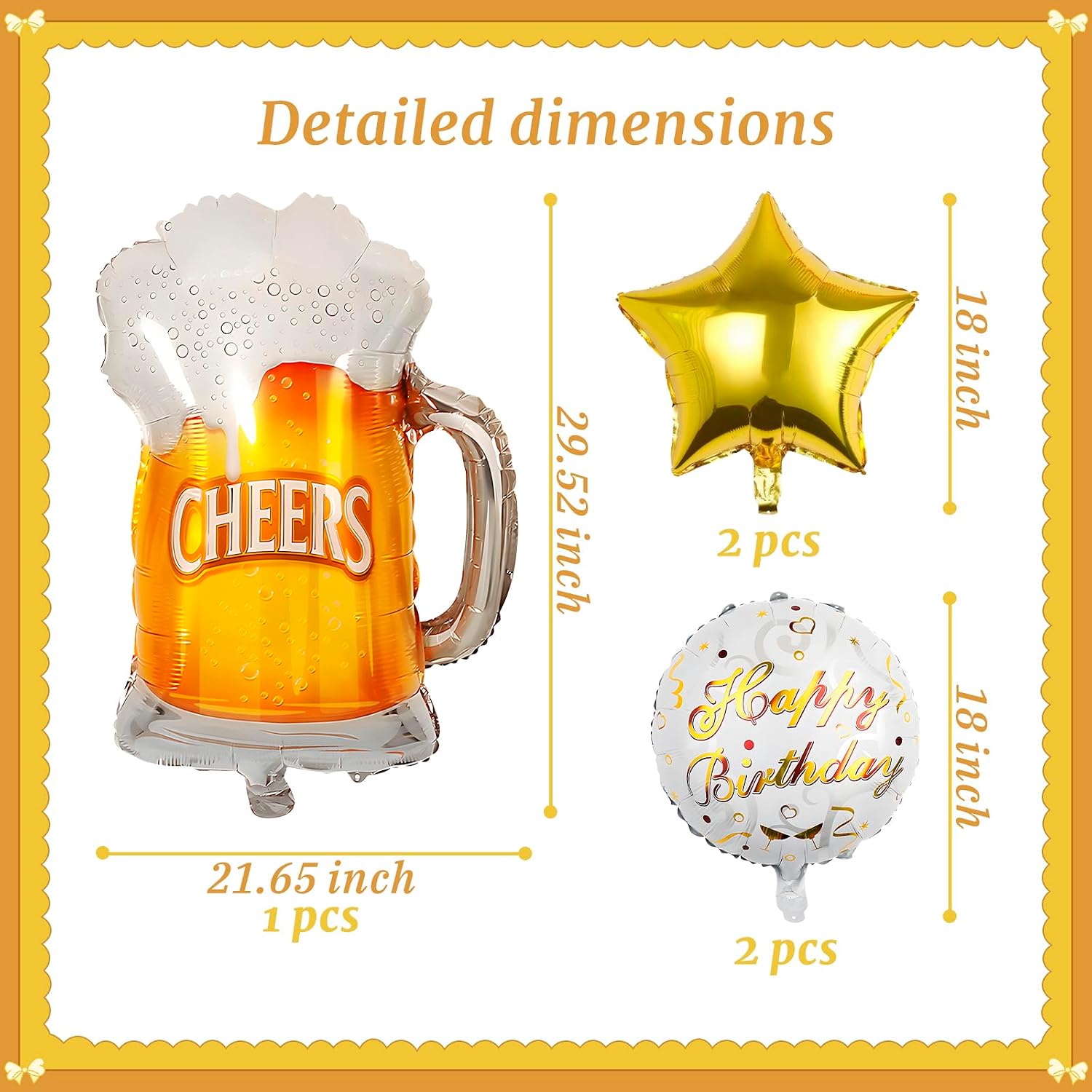 The 5 Piece Beer Balloon Set Is Made Of Foil Polyester Film And Is Suitable For Decorating Beer Festivals Birthdays Boy And Girl Gatherings Anniversaries And Wedding Supplies image 2