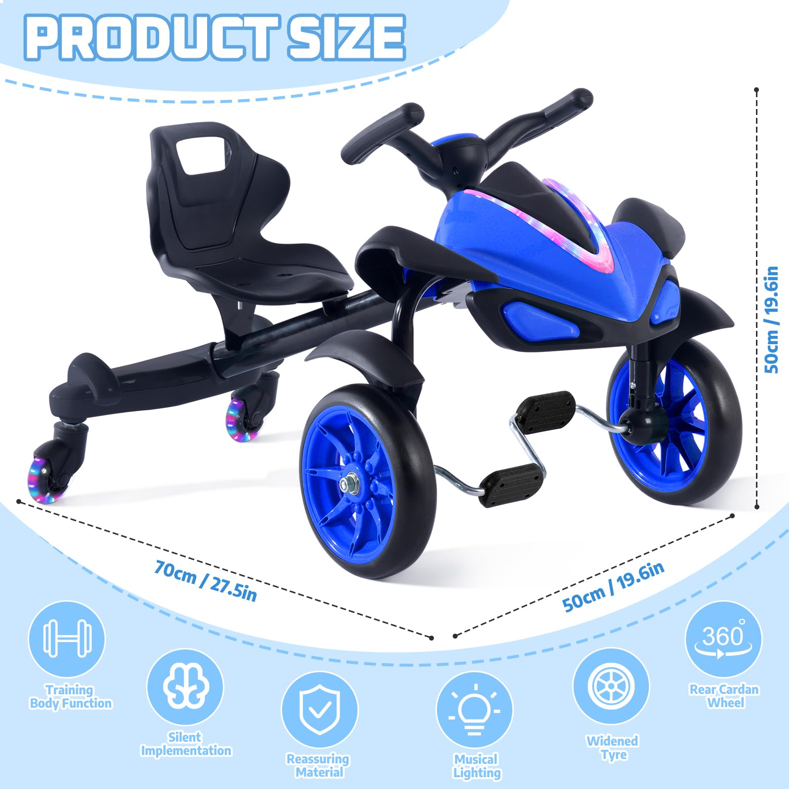 Amazon.com: 2-in-1 Kids Drift Bike - Crazy Drift Tricycle for Toddlers and  Kids 3-5 Years Old : Toys & Games