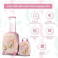 Vista 5 de HONEY JOY 2 piezas de equipaje de mano para niños, Mermaid, S, Viajar