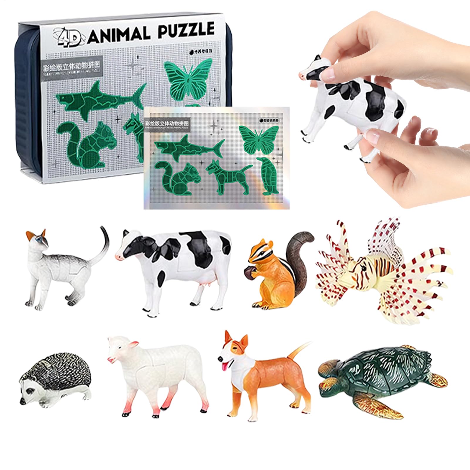 Da Costruzione Animali Modelli 3D Realistici per Attività di Apprendimento | Giocattoli Da Costruzione Educativi Con Assemblaggio Realistico Per Attività Apprendimento Ragazzo E Ragazza Compleanno