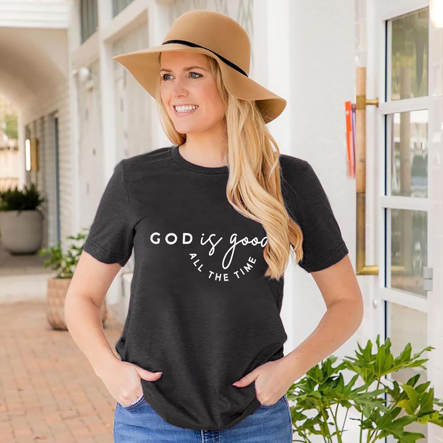 Christian Shirt for Women Jesus The Way The Truth The Life T-Shirt Bible Verse Inspirational Tee Tops - Image 2