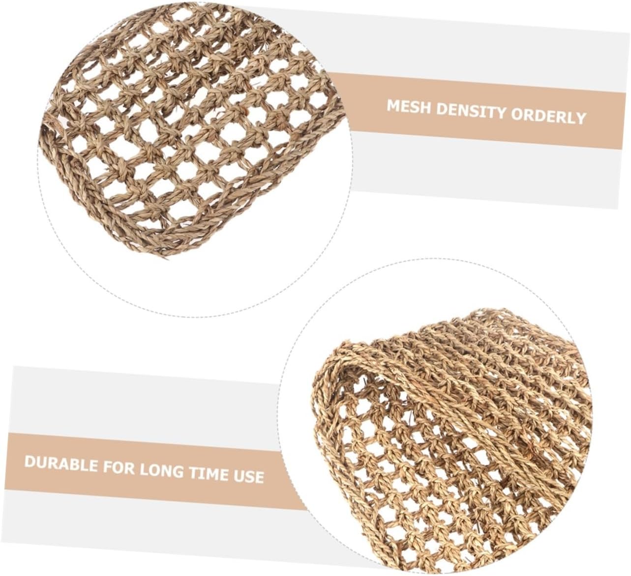 2PCS Bearded Dragon Hammocks Natural Seagrass Reptile Lounger for Lizards Climbing and Nesting PET Cushions for Terrarium