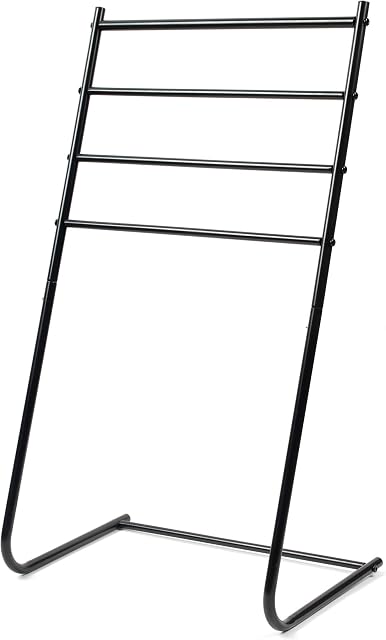 Beldray LA055477BLK 4 Tier -Standing Towel Rail, 46 cm x 33 cm x 82 cm, Black