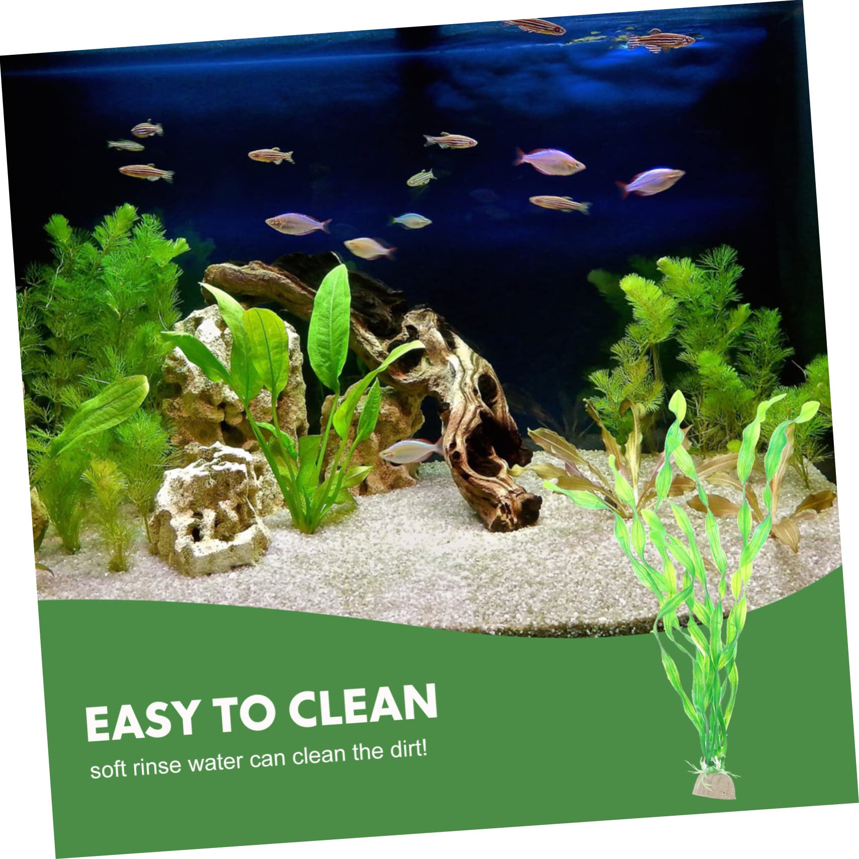 Sosoport 40stücke Künstliche Wasserpflanzen Für Aquarien Dekoration Mit Kelp-Gras Für Fischbecken Für Unterwasserlandschaften