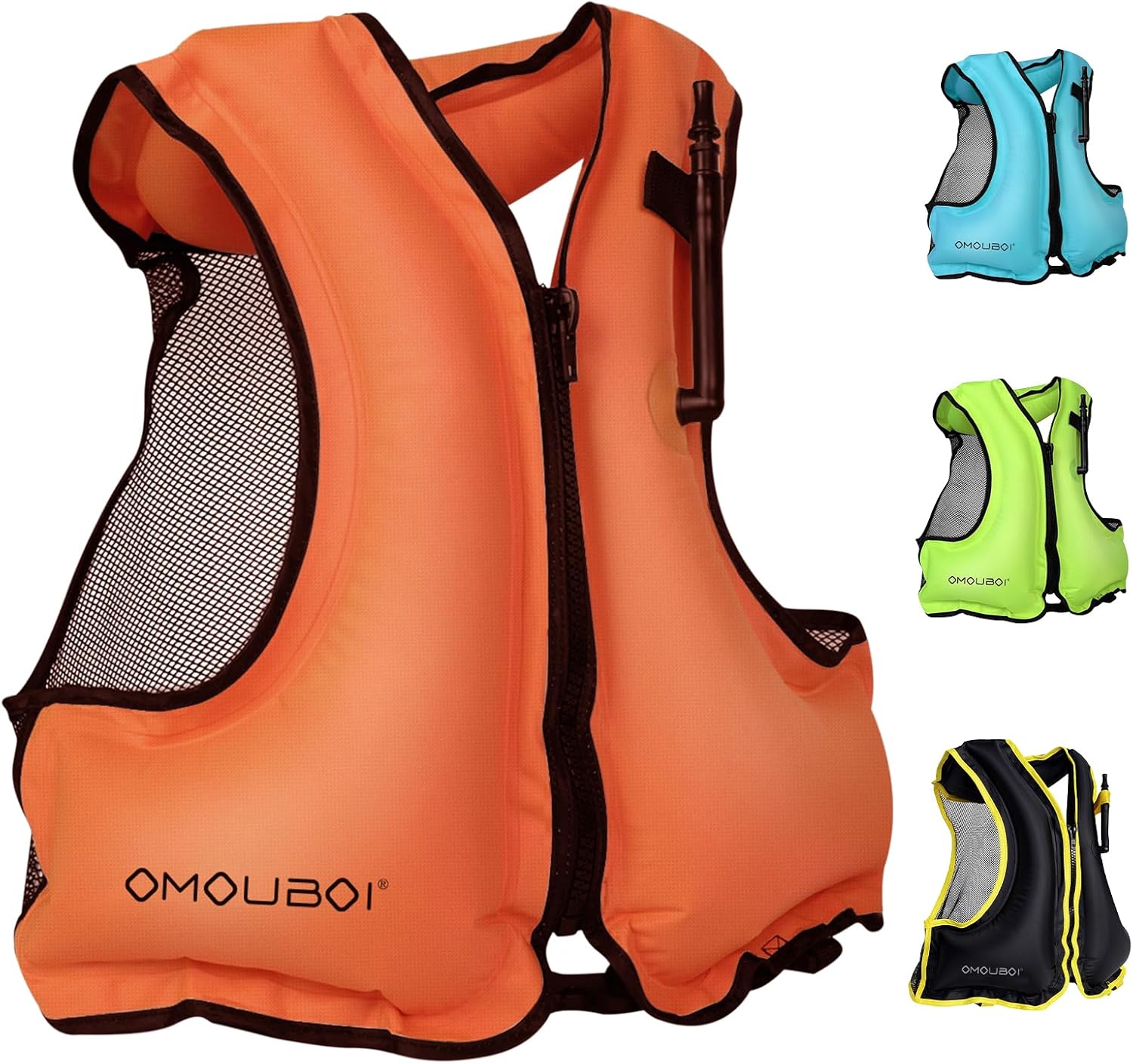 VENNERLI Inflatable Jacket Swimming Waistcoat Kayak Fishing Snorkeling Buoyancy Jacket Swimming Jacket Brightly Coloured Vest Suitable for Water Sports Adults Only