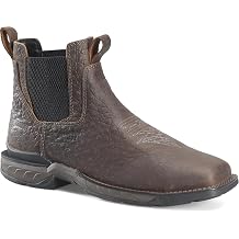 DOUBLE-H Mens Phantom Rider Arbiter 6" Romeo Wide Square Composite Toe Work Boots with Carib Dusky Leather Upper, Comfort Footbed, EH-Rated