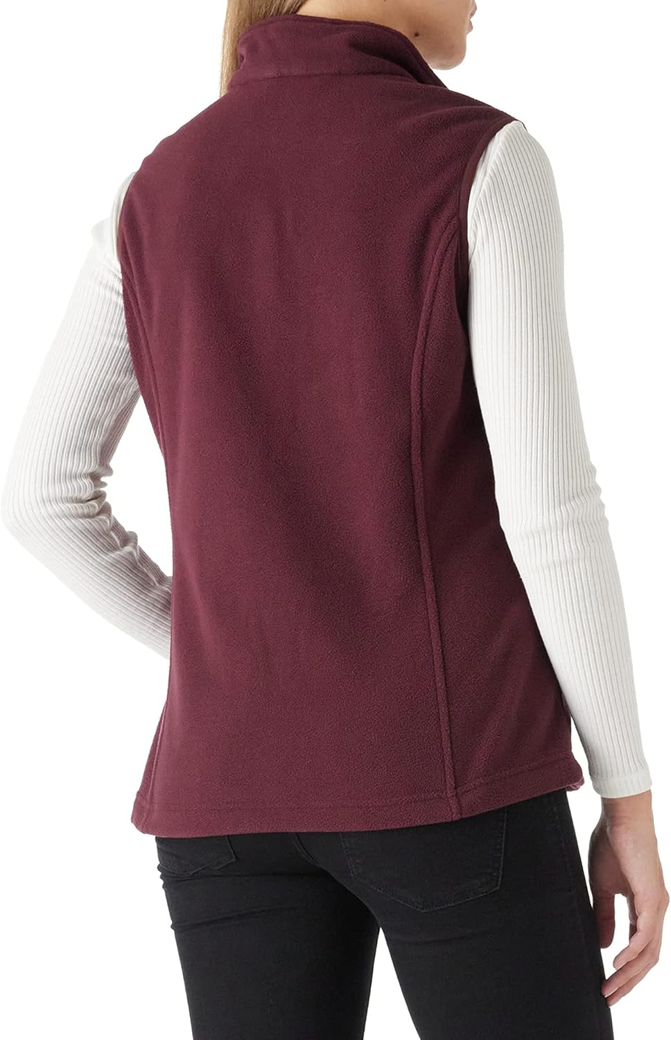 Outdoor Ventures Women's Polar Fleece Zip Vest Outerwear with Pockets,Warm Sleeveless Coat Vest for Fall & Winter - Image 2