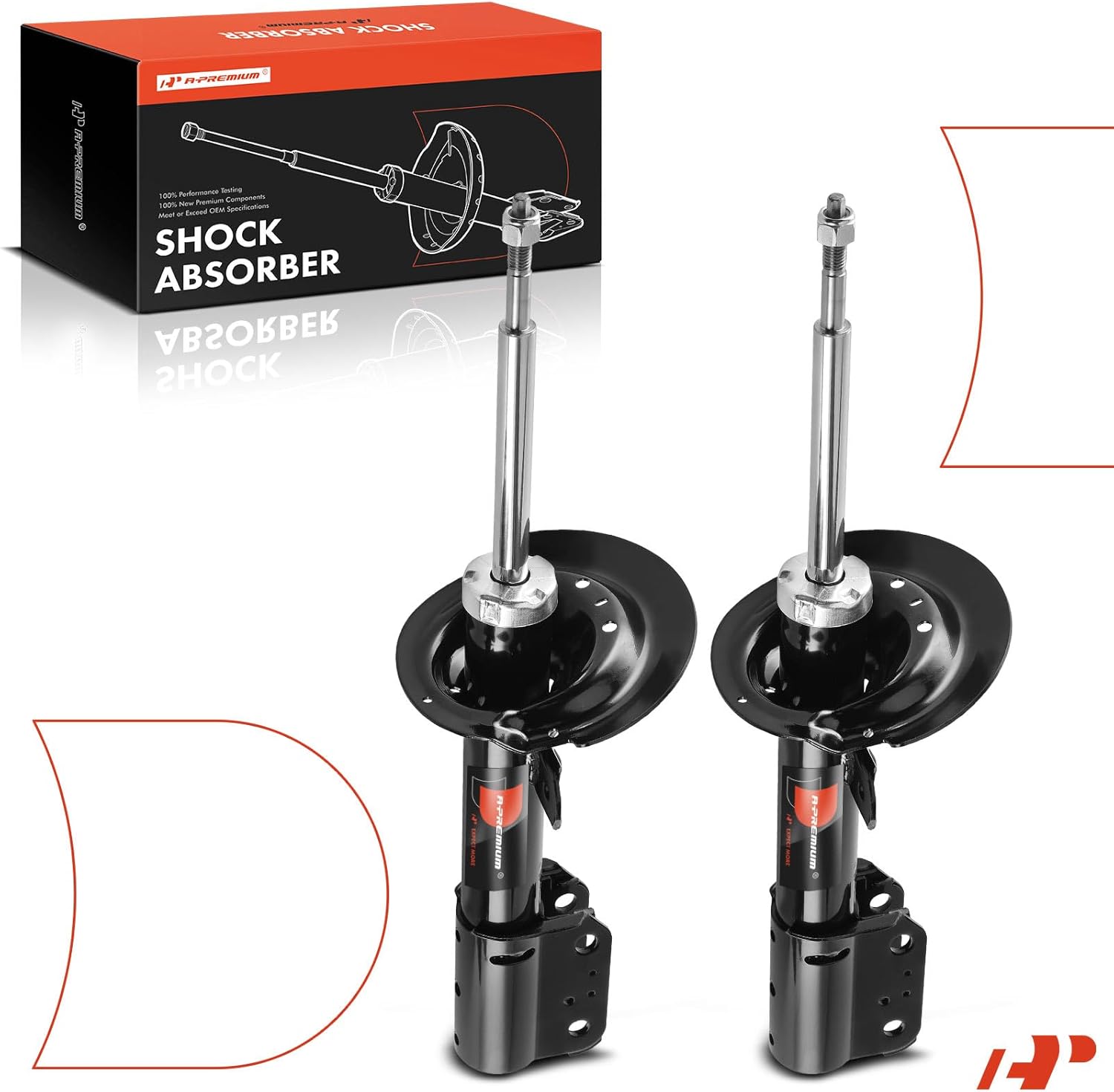A-Premium Rear Pair (2) Shock Absorber Strut Assembly Compatible with Chevrolet Impala 2004-2013, Impala Limited 2014-2016, Monte Carlo 2004-2007, Driver and Passenger Side