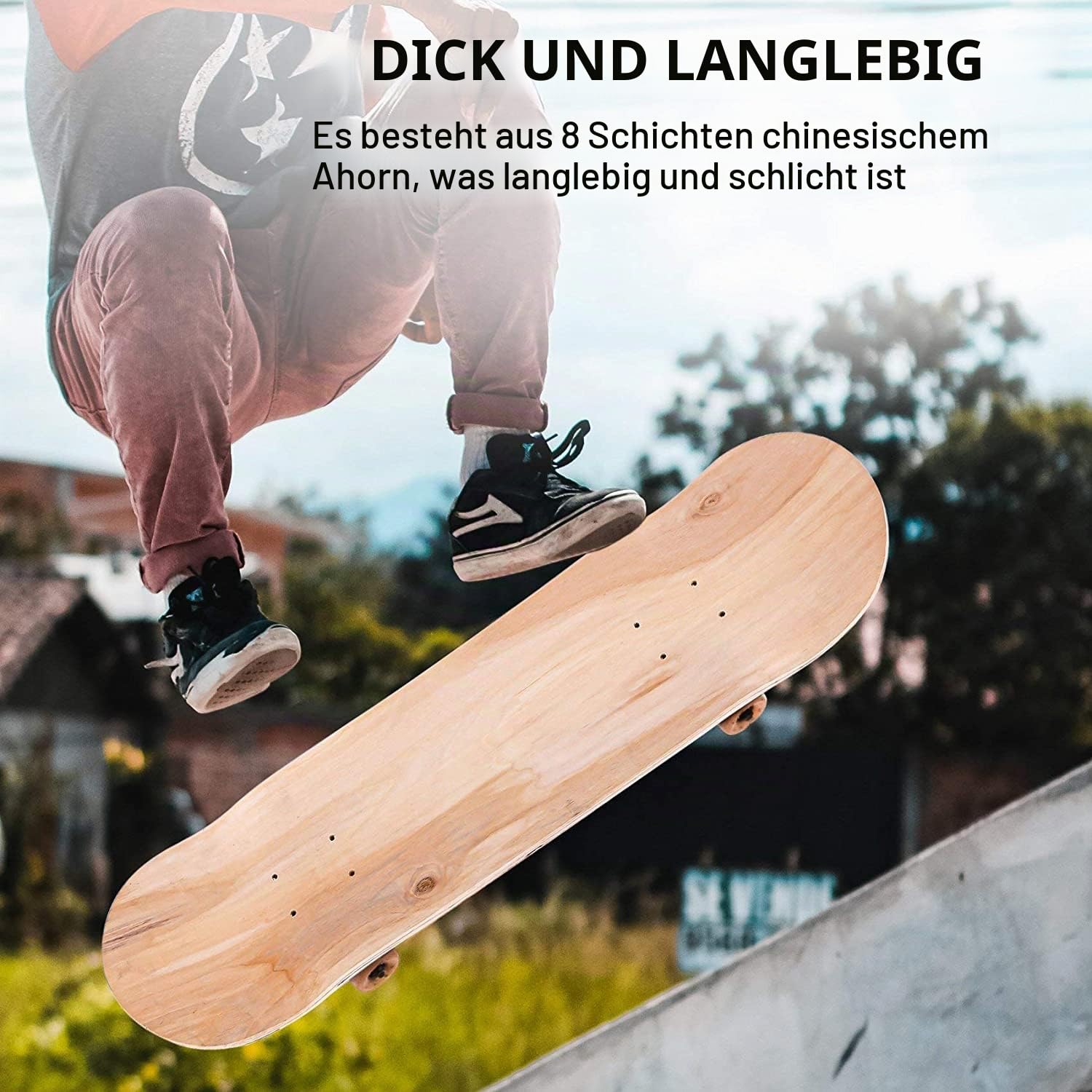 8 8 Schicht Ahorn Doppelt Concave Skateboards Natürliche Skate Deck Board Skateboards Tisch Ahorn