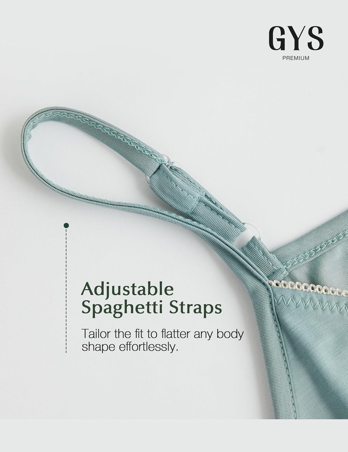 GYS Premium Bamboo Viscose Women's Full Slips Nightgown Soft and Lightweight Spaghetti Strap Sleep Dress - Image 4