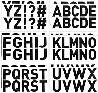 Vista 1 de 232 piezas de 24 hojas de calcomanías de letras grandes de 2.5 pulgadas, calcomanías de letras del alfabeto, calcomanías autoadhesivas para tablón
