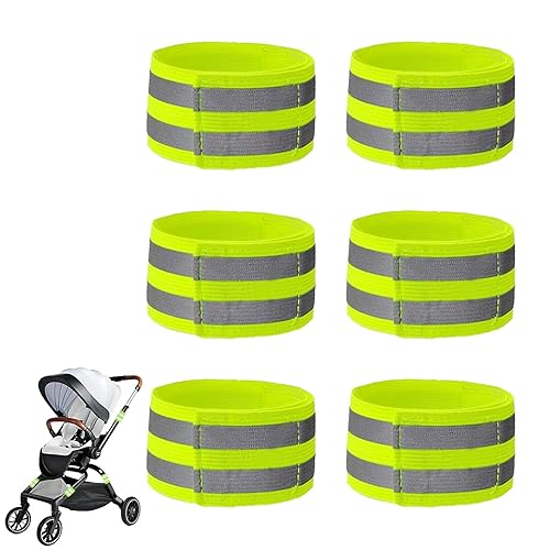 Paquete de 6 bandas reflectantes para cochecitos de alta visibilidad, reflectantes, reflectantes, reflectores, de seguridad, identificador de