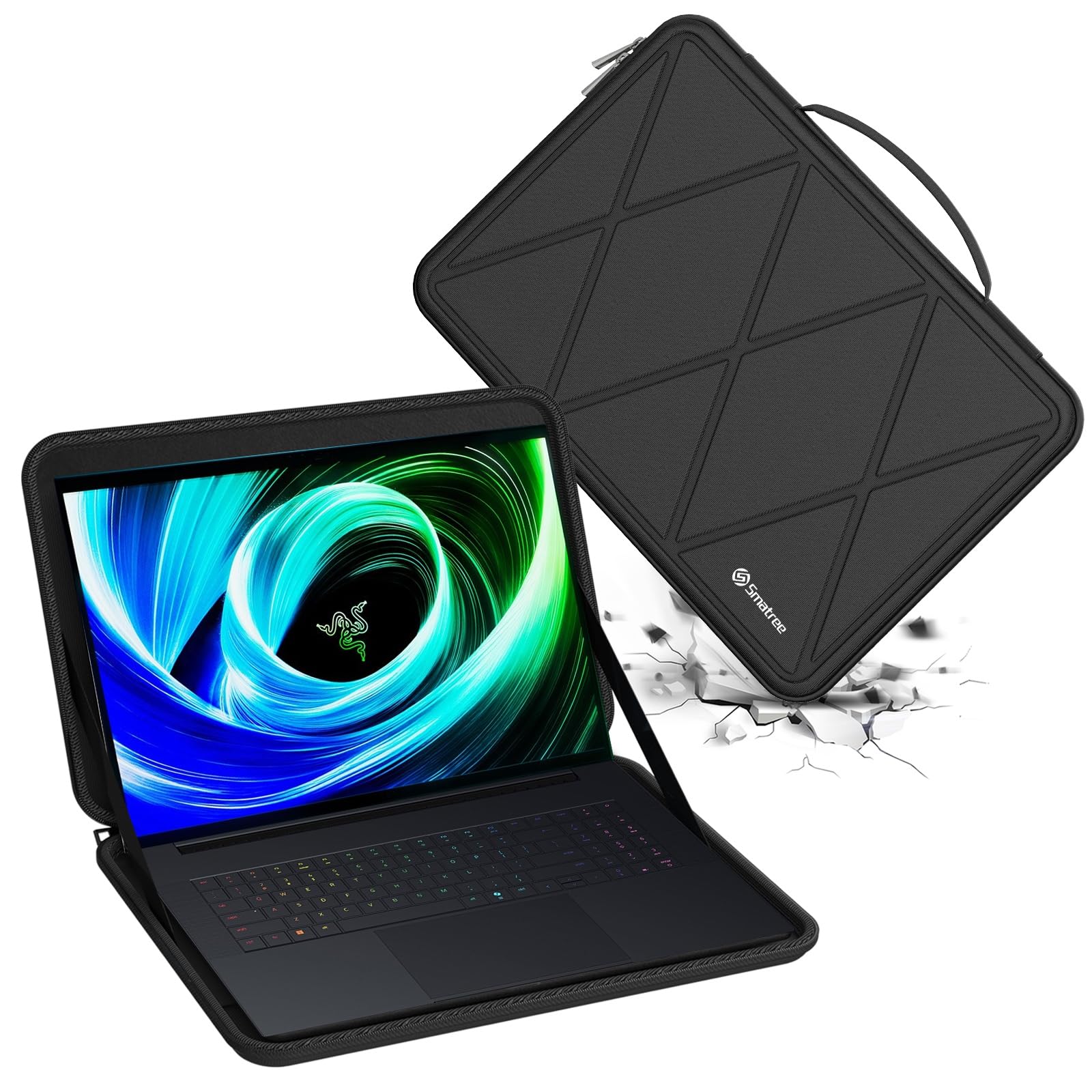 Smatree Hard EVA Protective Case for 15.6 inch Razer Blade 15 2022/2023 | Compatible for 15.6 inch Razer Blade 15 2022/2023 Laptop and Anti-Shock Notebook Bag (X8275T) X Series-Black For 15.6 inch Razer Blade 15 2022/2023(X8275T)