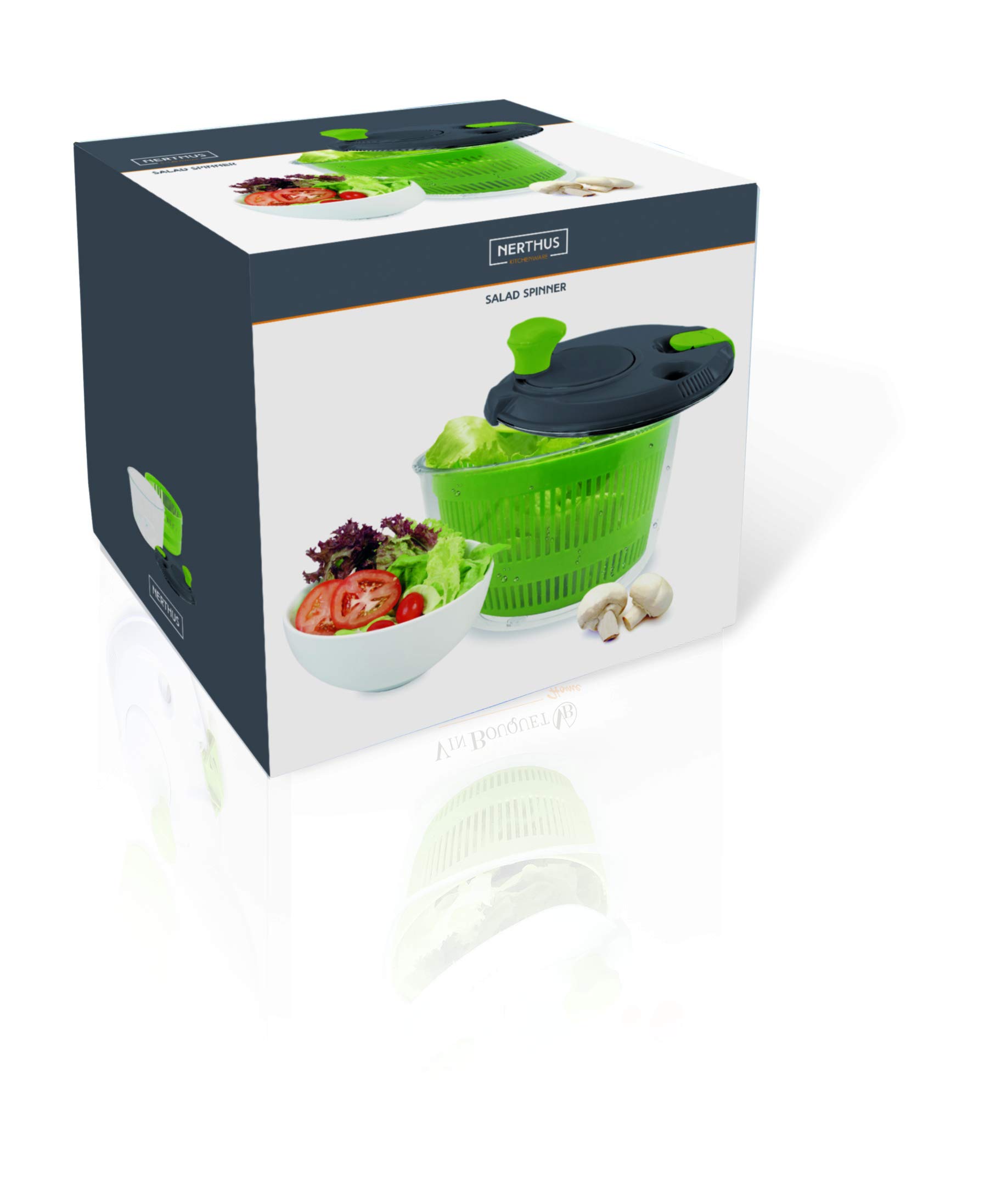 NERTHUS Salatschleuder Gusseisen - Praktische Küchenhelfer Für Frischen Salat