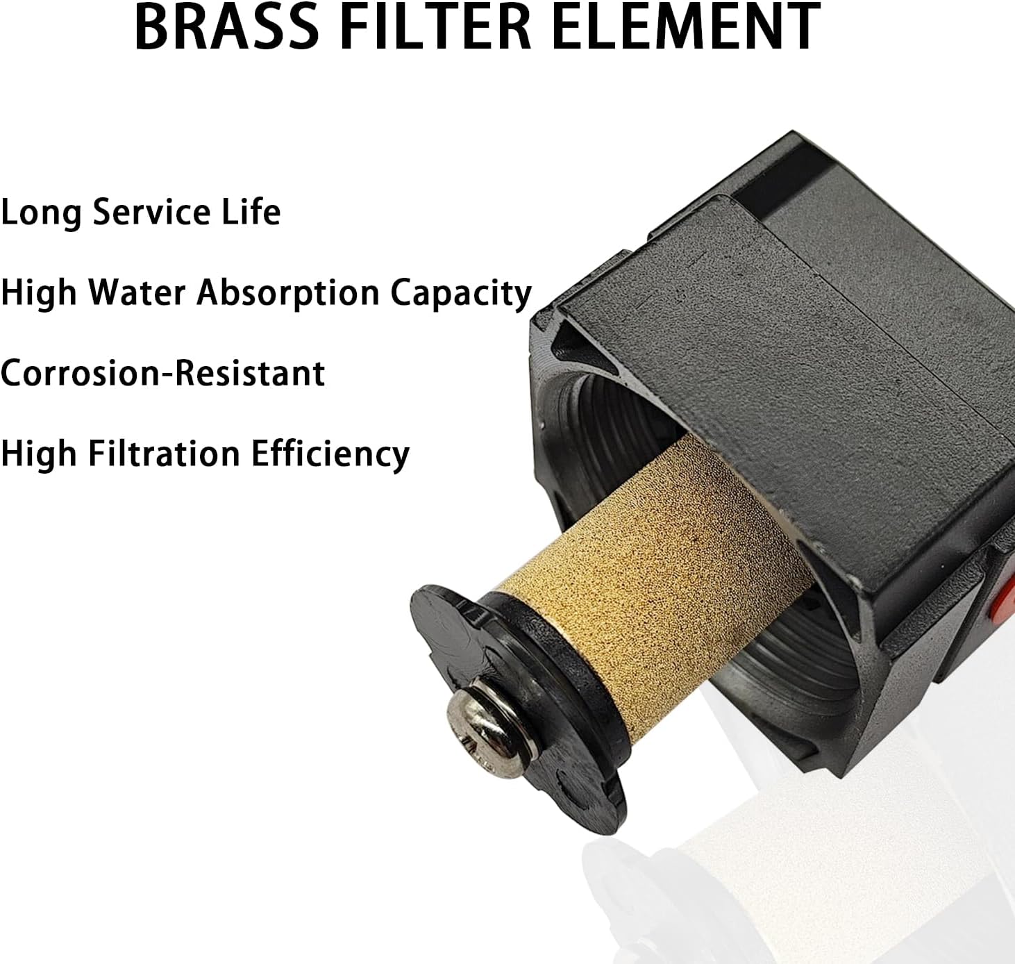 YSIL 1/4” Pneumatic Air Line Filter Oil and Water Separator Air Compressor Filter AF2000 Semi-Auto Drain