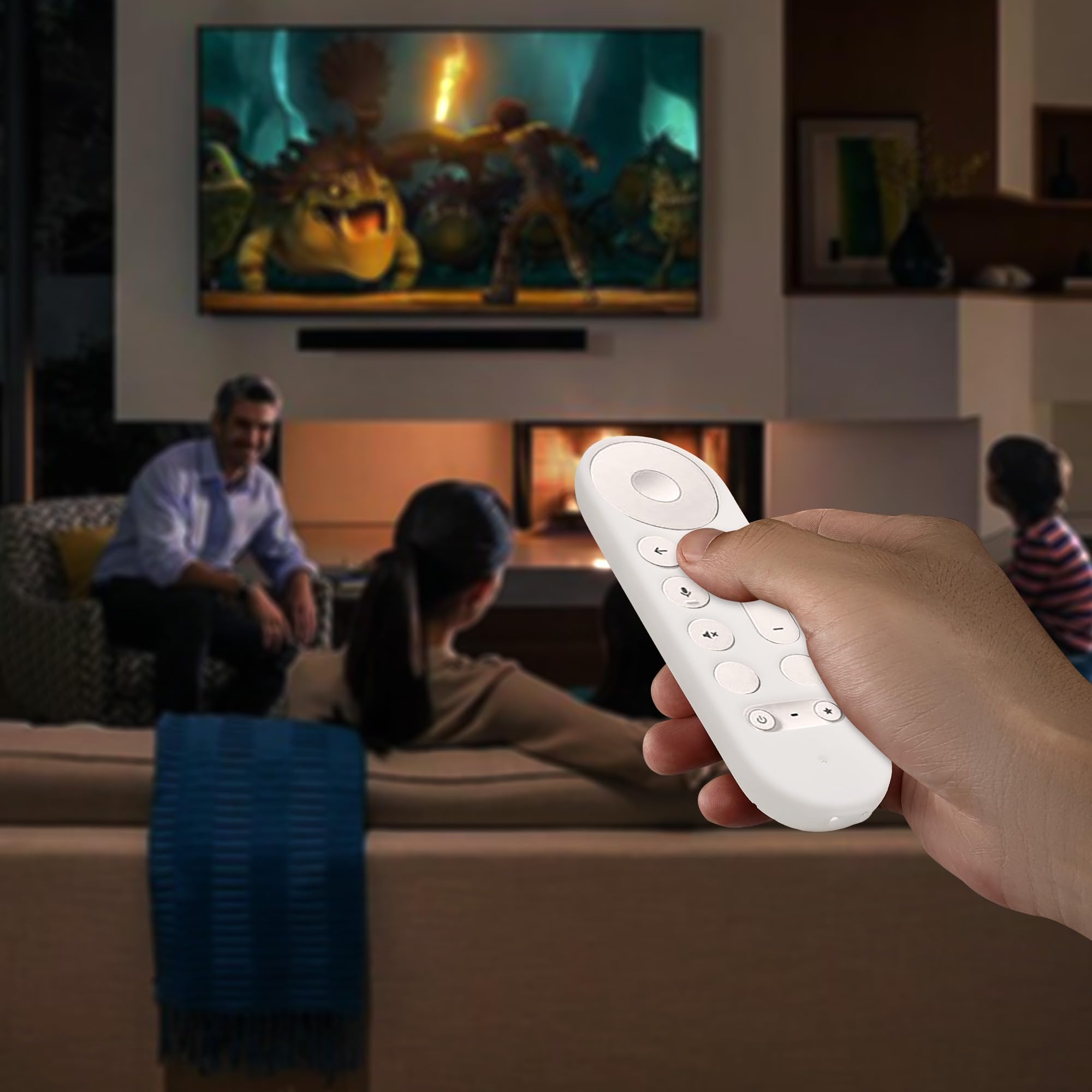 kwmobile Zestaw ochronnych etui na pilota Kompatybilny z Google TV Streamer 4K - Etui na pilota i urządzenie 2-częściowy zestaw - Biały
