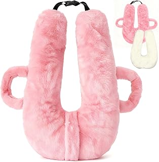 Car Pillow for Kids, Removable, Washable Pillowcases and Pillow Inserts(The only Upgrade on the Market),Travel Pillow for Car Sleeping(Pink)