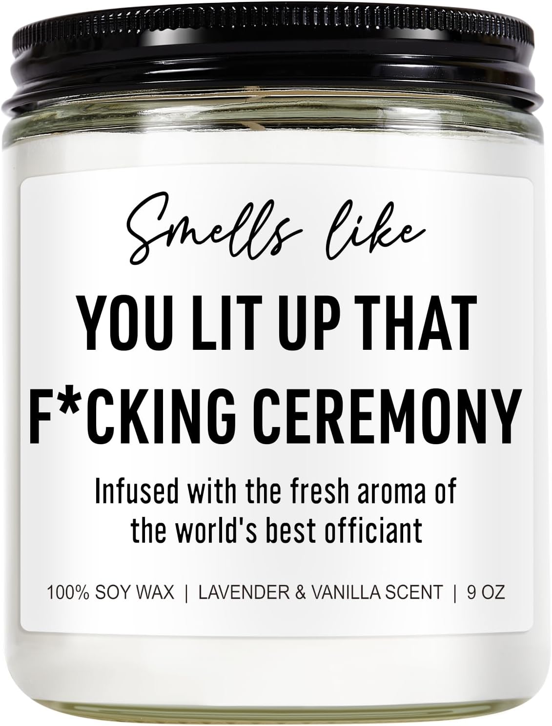 Younift Funny Scented Candle, Wedding Officiant Gifts for Wedding Day, Officiant Proposal Gifts - Thank You Presents for Best Officiant - 9 oz