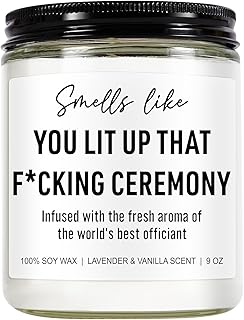 Funny Scented Candle, Wedding Officiant Gifts for Wedding Day, Officiant Proposal Gifts - Thank You Presents for Best Officiant - 9 oz